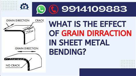 effect of grain direction in sheet metal bending|bending across sheet metal.